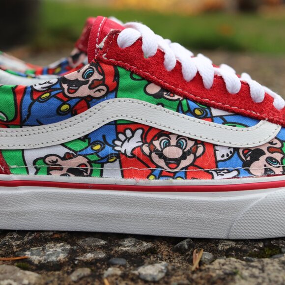 Vans Old Skool Super Mario Custom Sneakers NWT - Picture 8 of 10